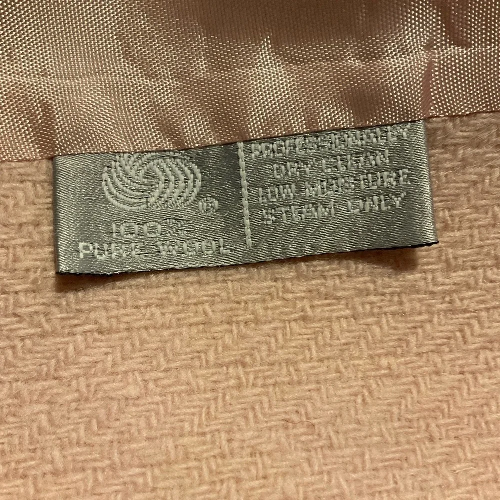 Evan Picone Pale Pink Collarless Wool Blend Blazer - Picture 8 of 11